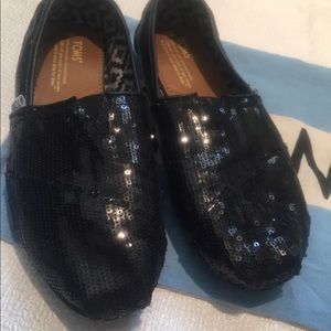 Tom’s Classic Black sequin shoes